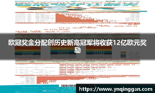 欧冠奖金分配创历史新高冠军将收获12亿欧元奖励